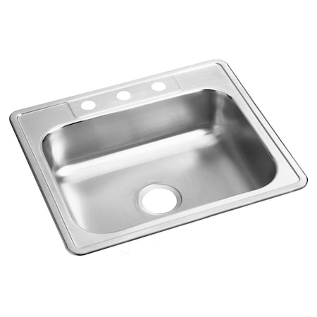 Dayton Stainless Steel 25 X 22 X 6-9/16 Single Bowl Top Mount Sink